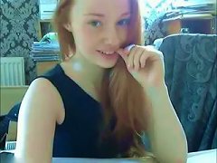 Pale Cute Teen Bent Over To Tickle Her Fresh Tight Pussy Just A Bit